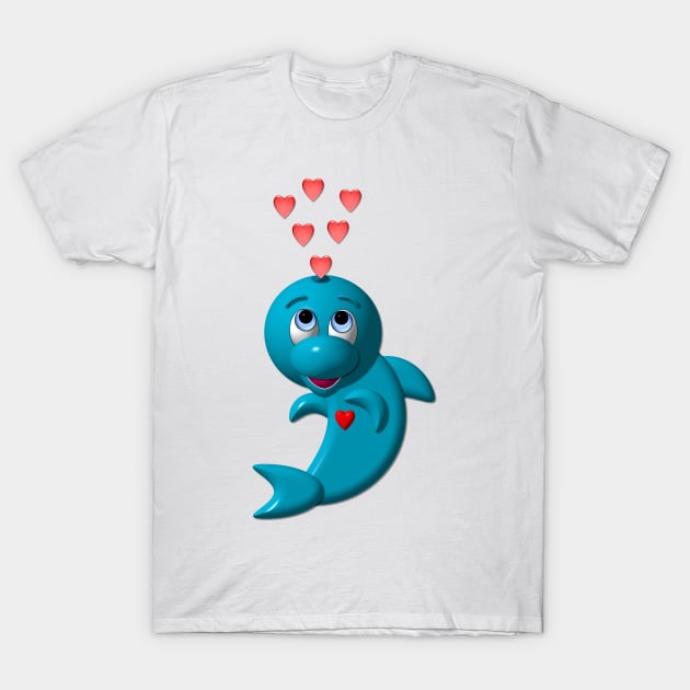 Cute Darling Dolphin T-Shirt by CuteCrittersWithHeart